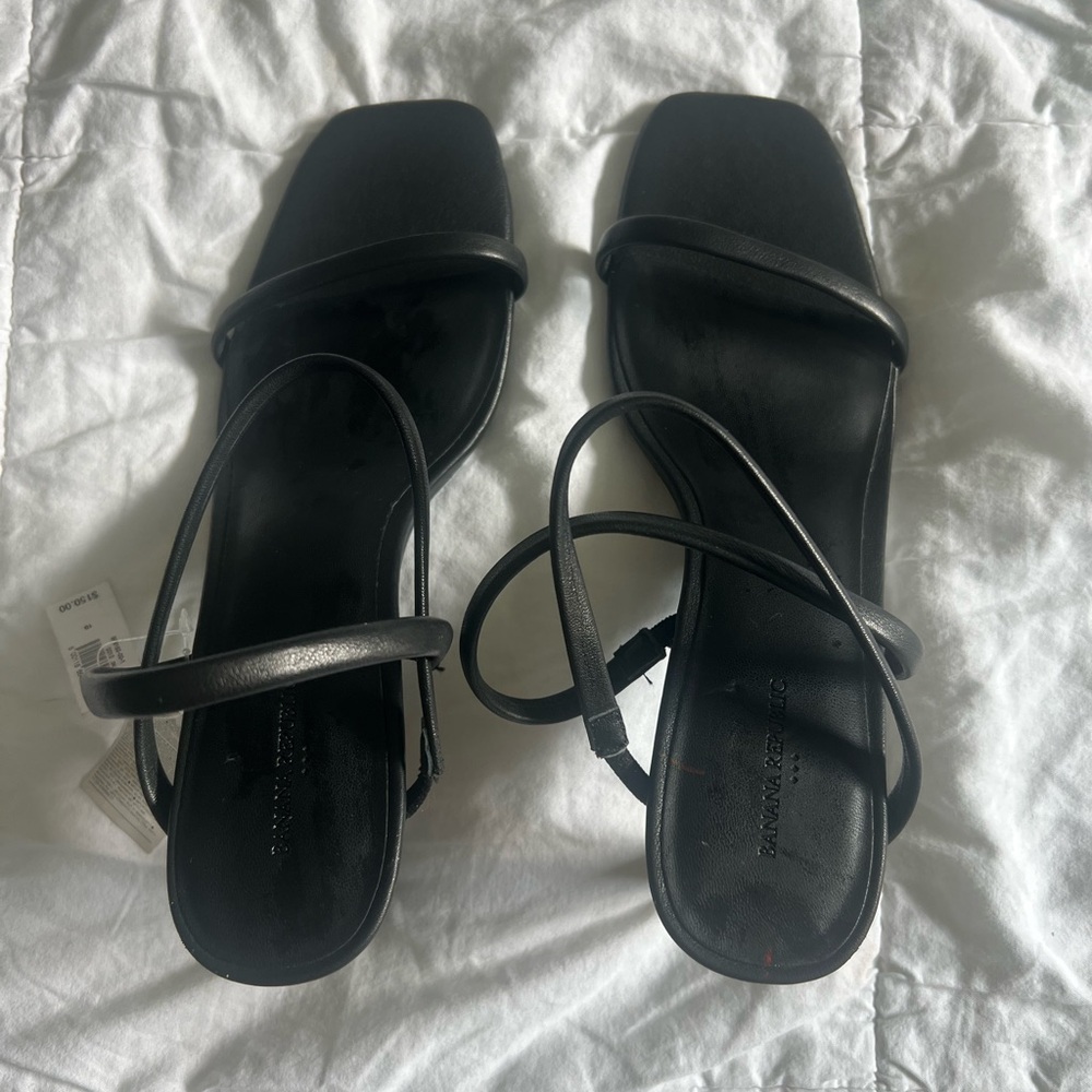 Banana Republic Black Minimalist Sandals